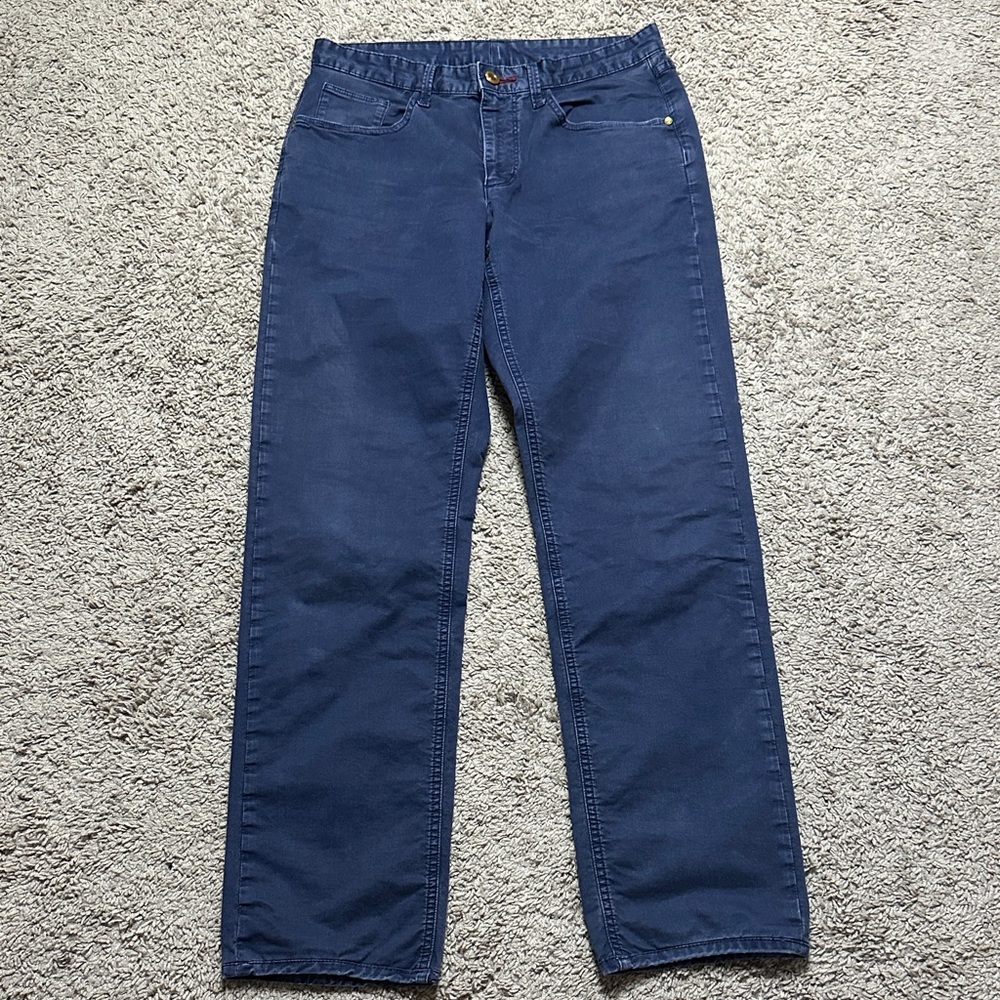 Psycho Bunny Men's Jeans Faded Navy Blue Stretch Twill Size 31 (30x30)